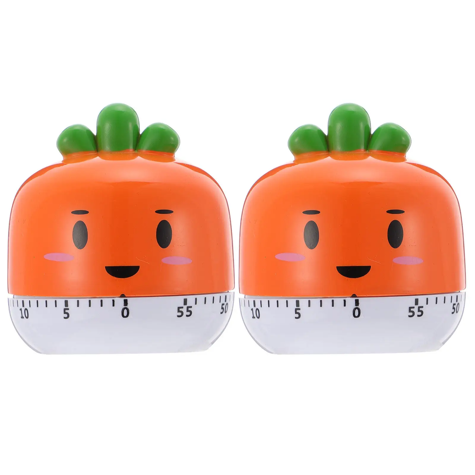 2Pcs Mechanical Kitchen Timer Cartoon Design Manual Cooking Timer Loud Alarm Household Timing Tool Timing Accessory