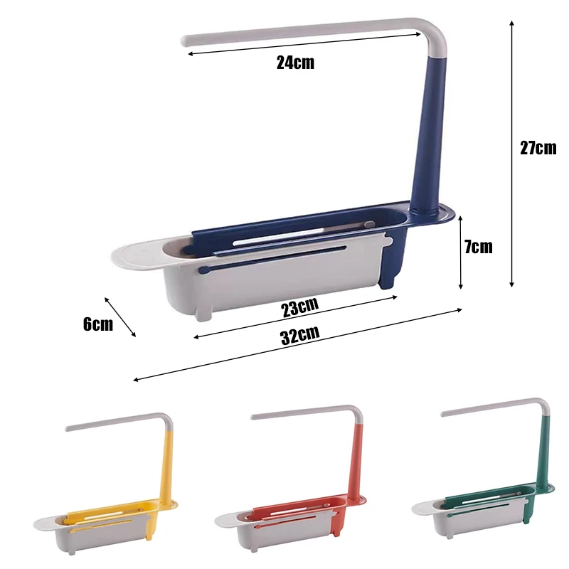 

Kitchen sink drain rack, retractable product storage, space saving, multifunctional water filtering storage rack, drain basket.