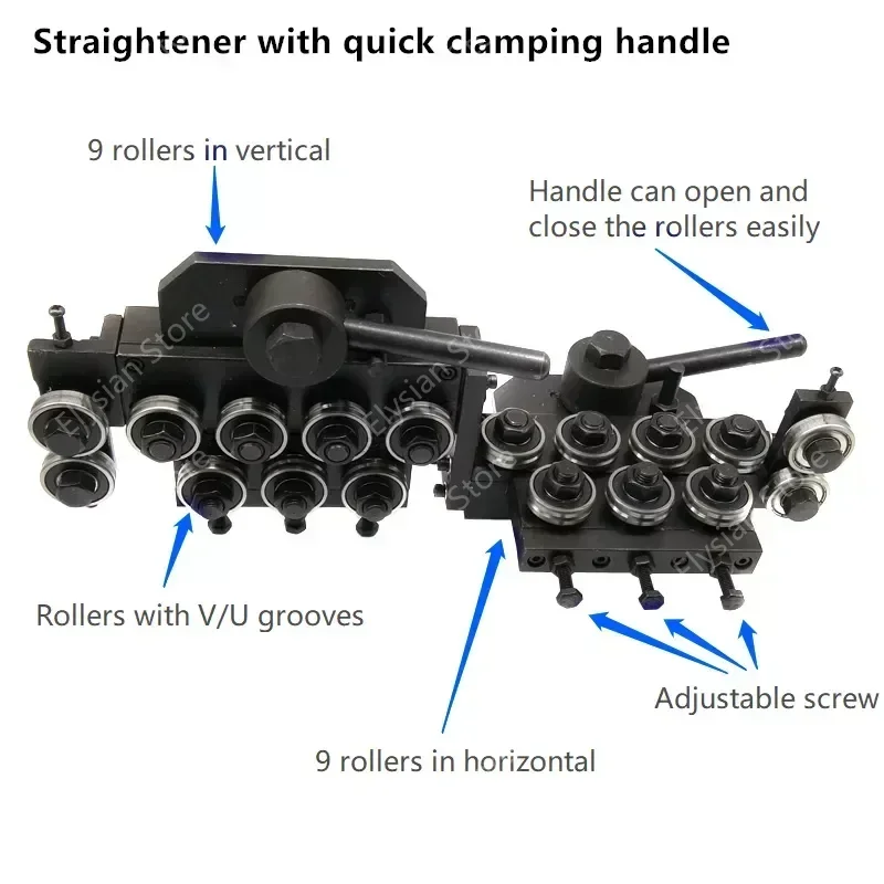 QIPANG JZQ18,30  iron wire straightening machine8 mm  1.5-3mm  rotary wire straightener steel wire straightener rollers