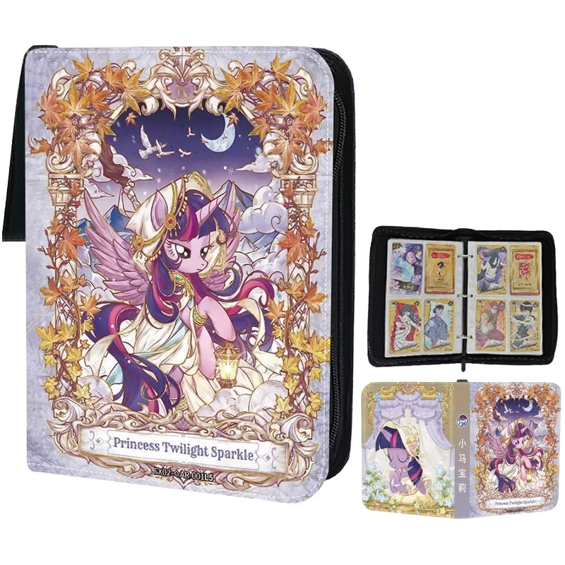 

My Little Pony Binder Album Book Anime Children's Trendy Game Card Collection Hobbies Zipper Business Card Folder Cartoon Gifts