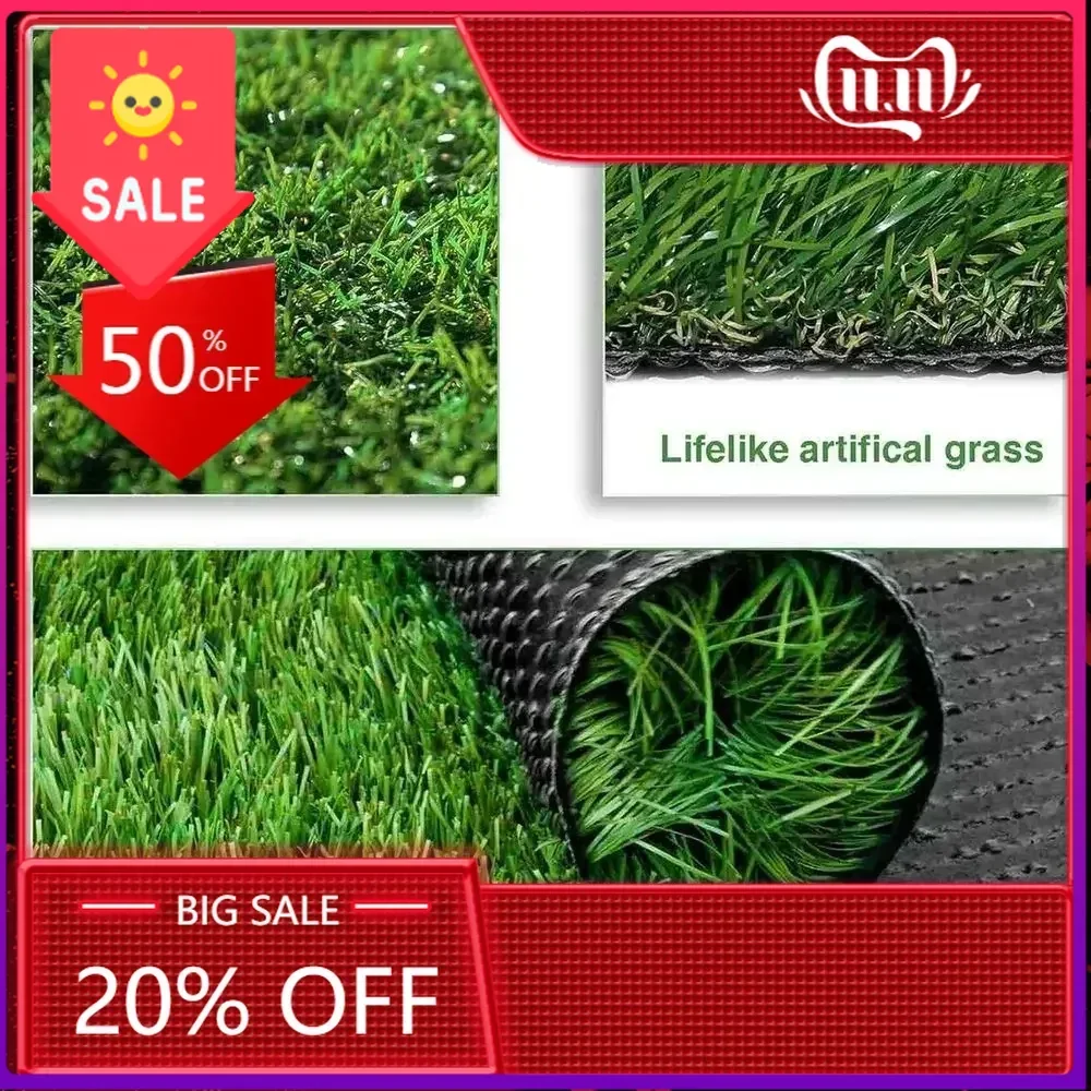 

Бестселлер: Роскошный коврик из искусственной травы 7x13 футов, реалистичный газон для ландшафтного дизайна внутри и снаружи помещений, безопасный для домашних животных