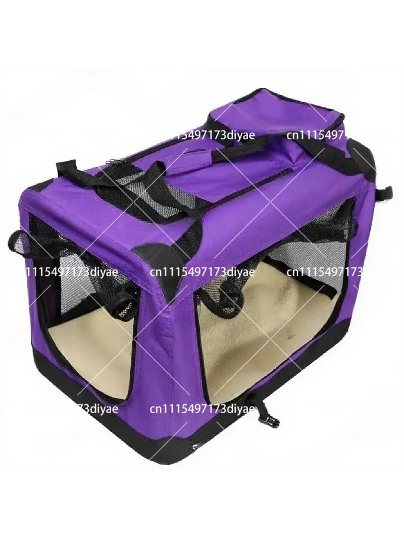 Outdoor Portable Folding Pet Cage Kennel for Car Travel, Tent Style Carrier for Dogs Cats