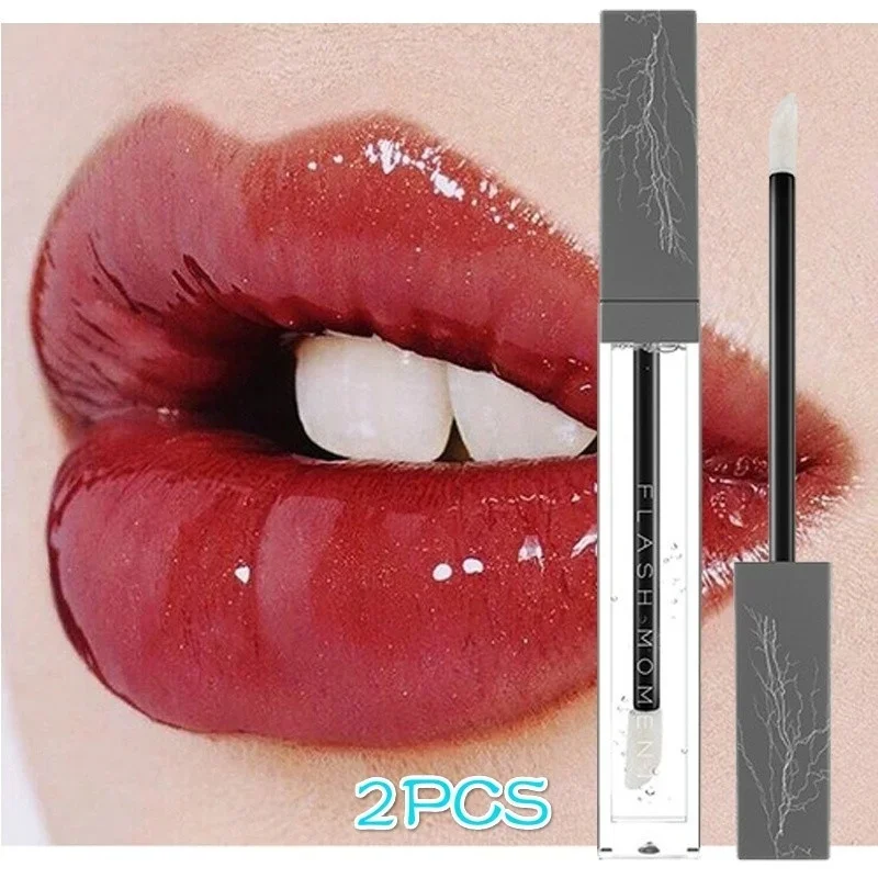 Bálsamo labial de vidrio transparente incoloro, crea una forma de labios Sexy y regordeta, proporciona hidratación de larga duración como retención de maquillaje