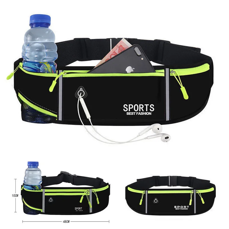 Fanny Pack for Women Men, Slim Running Belt Waist for Running Sports Hiking Traveling Cycling Workout, with Water Bottle Pocket