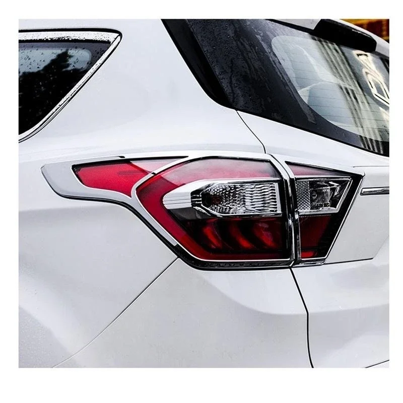 Car Styling Accessories ABS Chrome Rear Tail Light Lamp Taillight Frame Cover Trim For Ford Kuga Escape 2017 2018 2019 4pcs/set