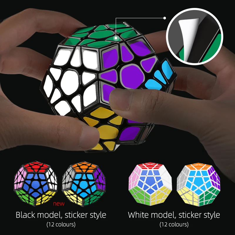 SENGSO Megaminx 2x2 3x3 Speed Cube |12-Sided Stickerless Puzzle Smooth Rotation| Competition Cube for Beginners / Experts