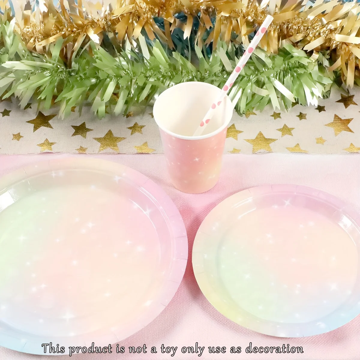 97/96/24/4/3/2/1 Rainbow Unicorn Party Tableware Tablecloth Pink Birthday Decoration Item Girls Disposable Cups Tissues Plates