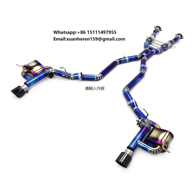 Factory Titanium Valvetronic Catback Exhaust Muffler for JEEP Grand Cherokee 6.4L 2011-2020 Tuning Exhaust Pipe Escape