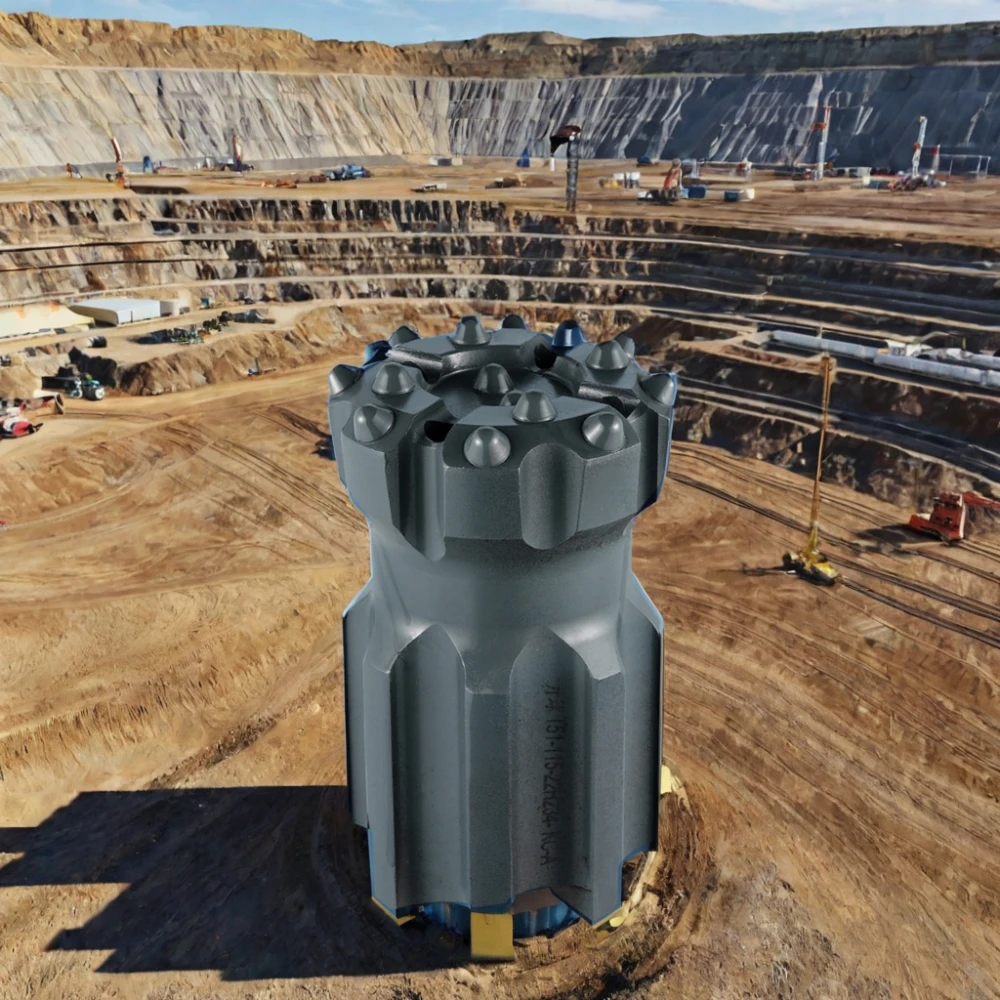 Kaiqiu Underground Long Hole Drilling Retrac Thread Button Bit T51/T45/T38/T35/GT60/R32/TC35/ET51/ST58/ST68 Forged Mining Parts