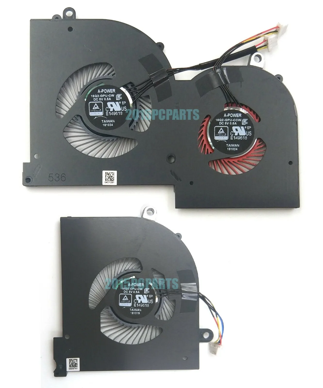 New  for MSI GS65 Stealth GS65VR MS-16Q2 GPU & CPU Fan 16Q2-GPU-CW 16Q2-CPU-CW