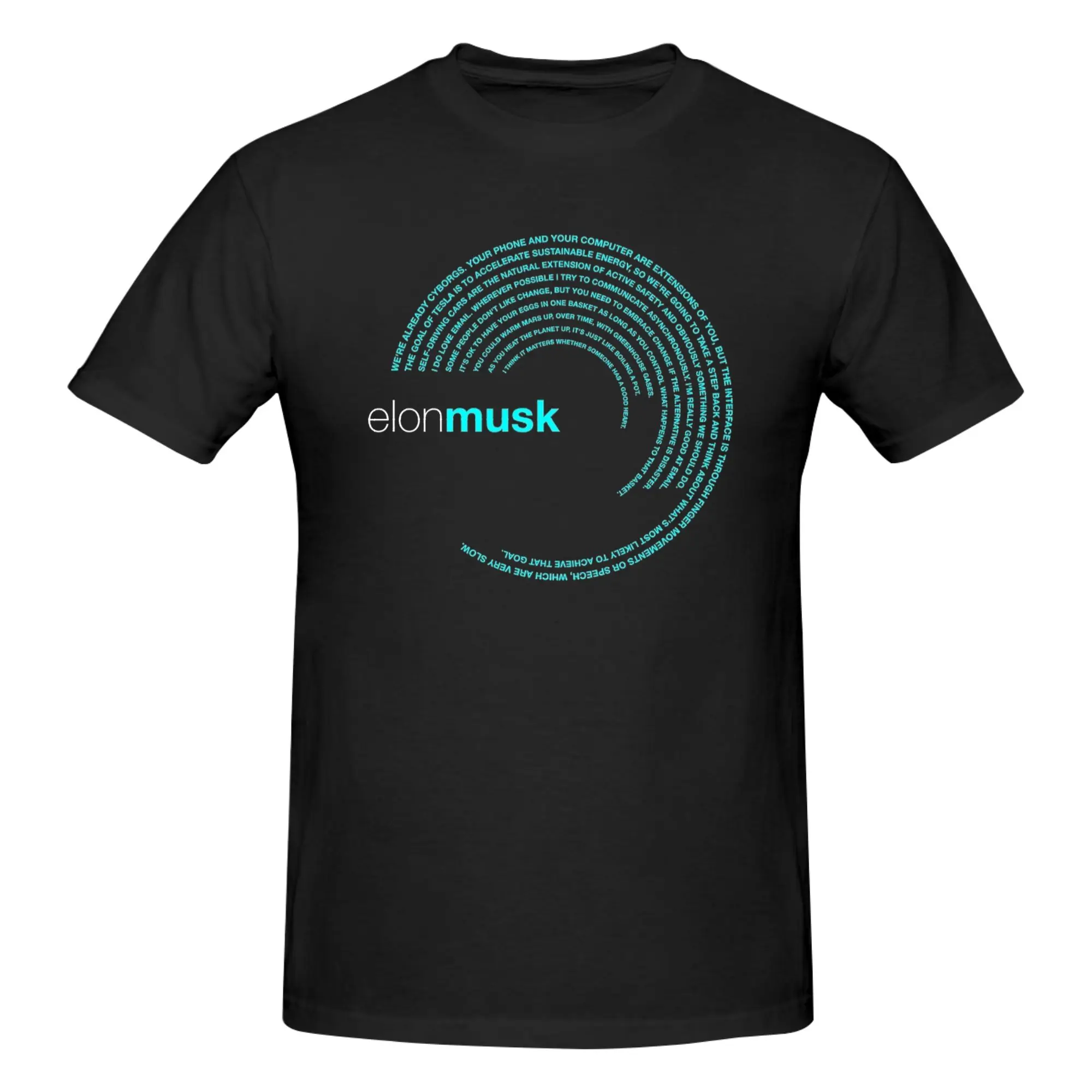 1 Piece Famous Quotes Graphic 100% Cotton T-Shirt Musks Tech Billionaires Tees Tops For Men