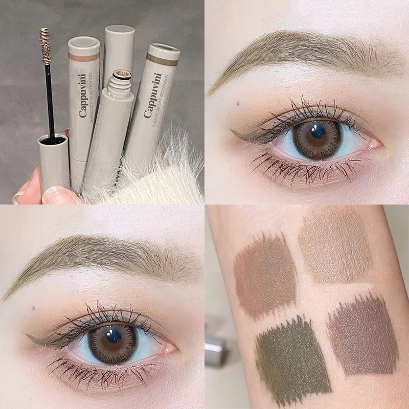 Cappuvini Eyebrow Cream Plush Foggy Sensation Low Saturation Eyebrow Makeup Light Colored Natural Not Easy to Smudge Cosmetics