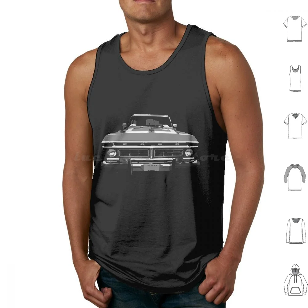 1976 F100 Tank Tops Vest Sleeveless Retro Classic Car F150 Classic Pick Up Truck Black Vintage Pickup Pickup Truck F 100 F100