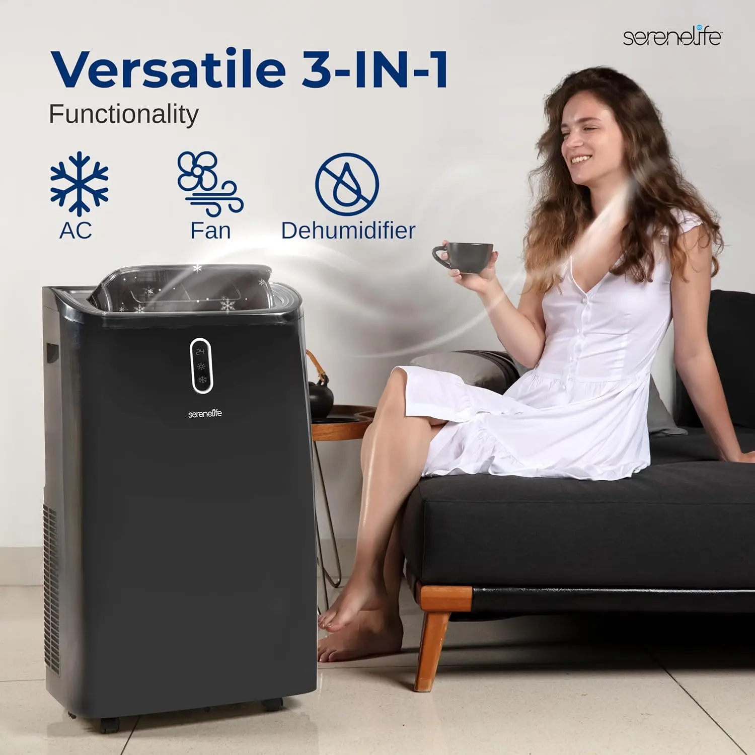 Zomer 12000 Btu Draagbare Airconditioner-3-In-1 Compacte Staande Airconditioner Voor Ruimte Tot 380 M2. Ft. -AC-Eenheid Op De Vloer