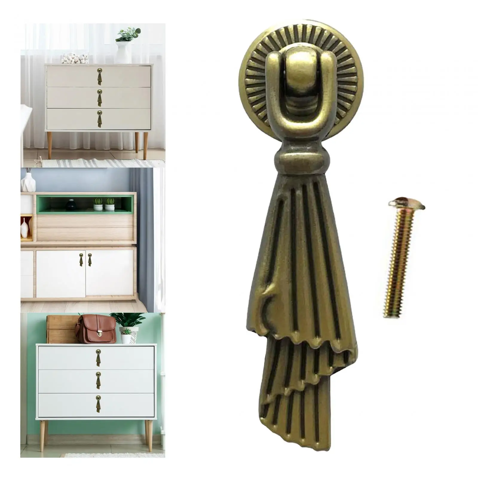 Classic Bronze Drawer Pulls - Elegant Cabinet Knobs for Dresser Restoration