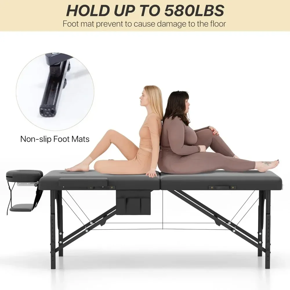 Massage bed. Memory Foam Massage Table Premium Portable Foldable Massage Bed Height Adjustable, 84 Inches Long 28Inchs Wide Home