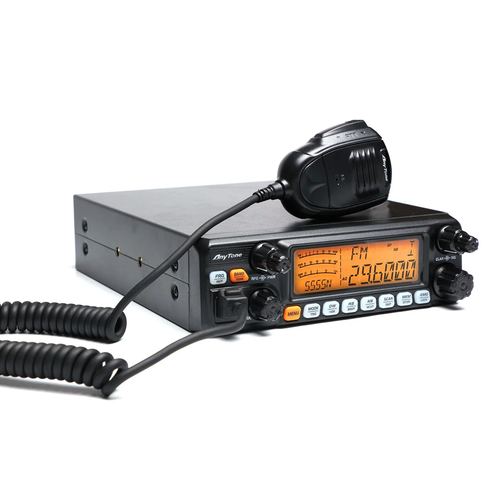 ANYTONE AT-5555N II High Power 60w CB Radio 25.615 - 30.105 Mhz 40 Channel Mobile Transceive AM/FM/SSB 11 Meter with LCD Radio