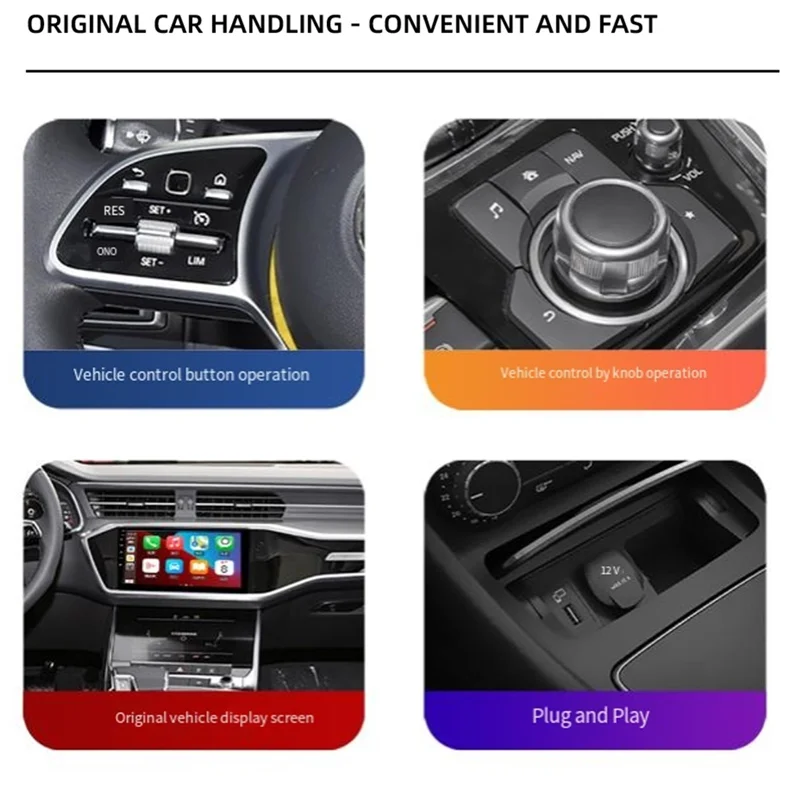 FFYY-Wireless Carplay-Adapter mit 5G Wifi 6, wandelt werkseitig verkabeltes Carplay und Android Auto zu Wireless um