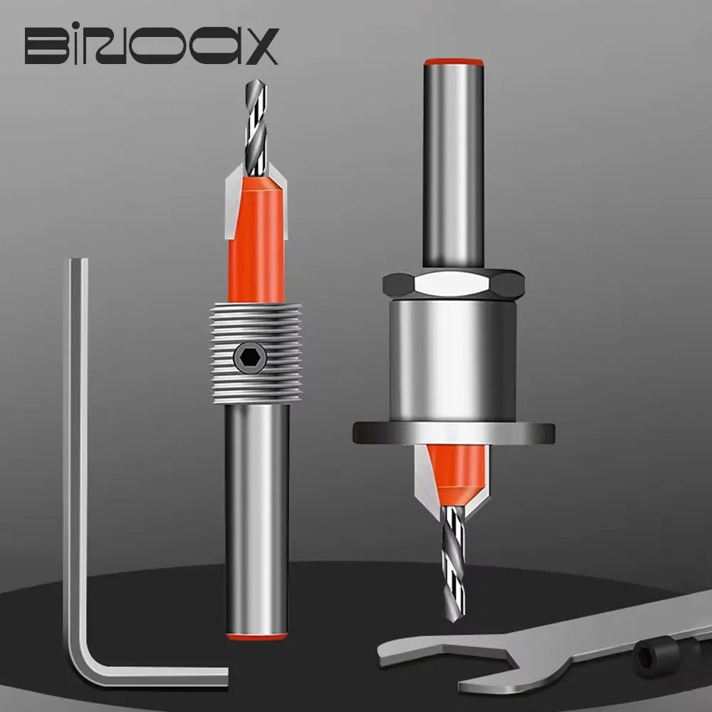 

Adjustable Countersink Drill Bits Set 8mm Shank Quick Change Screw Woodworking Chamfer Tool 2.8mm 3mm 3.2mm 3.5mm 4mm Sizes