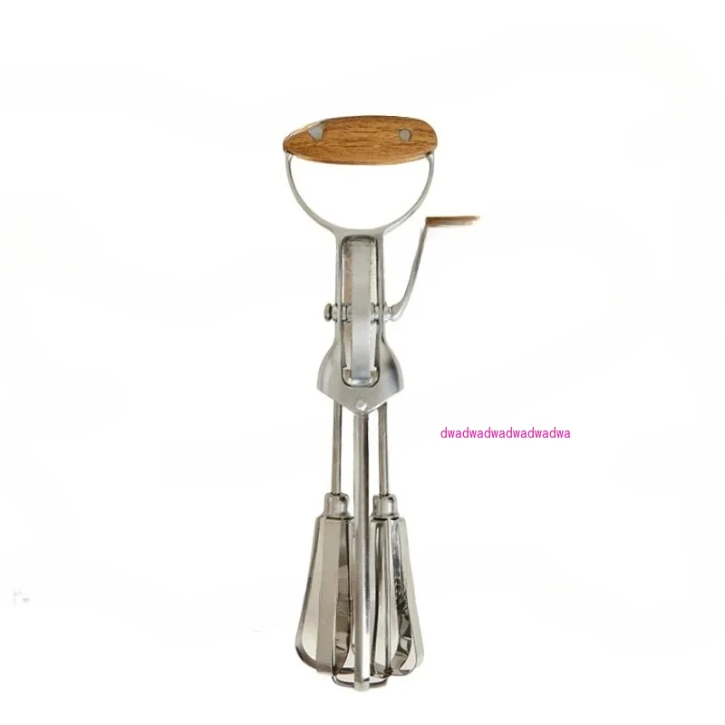 

Household Kitchen Steel and Wooden Grip Handle Manual Stirrer