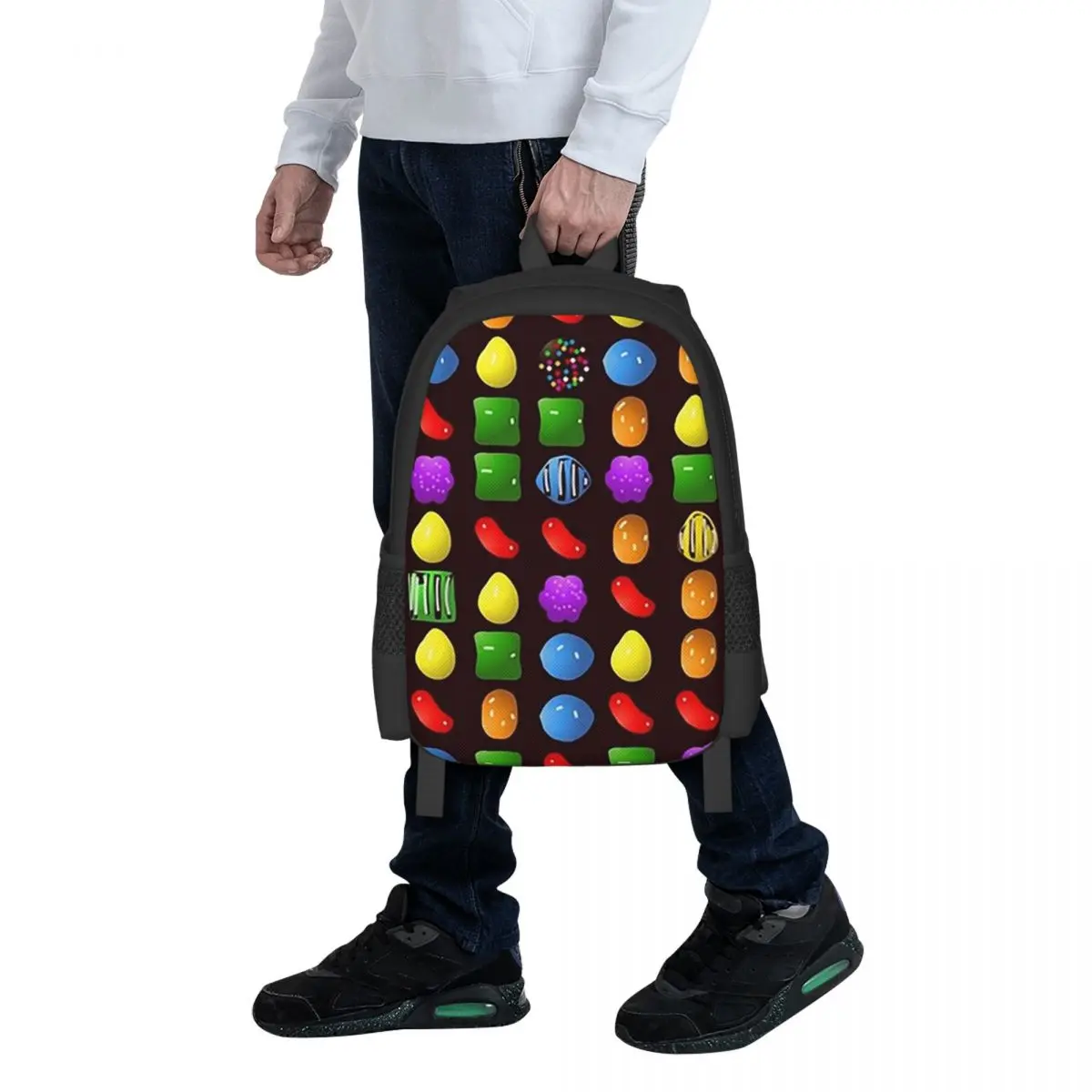 New Candy Crush Saga Student Backpack School Bag Hiking Travel Daypack for Boys Girls Fashion Bookbag Shoulder Bags