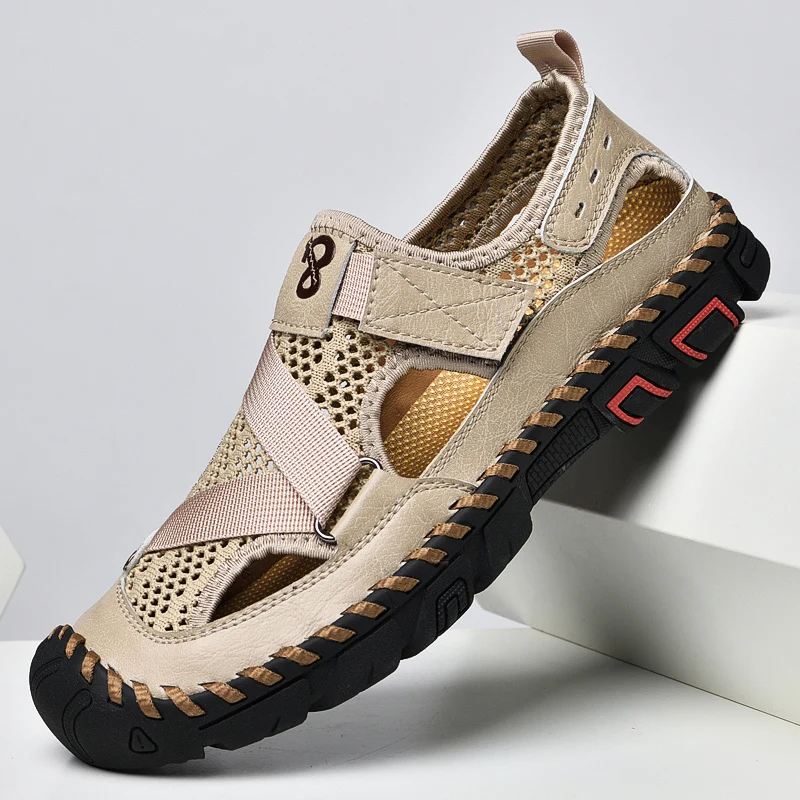 

Summer Man Sandals Big Size 46 Comfort Hook Loop Beach Sandals For Man Outdoor Anti-Slip Platform Sandals Men sandalia masculina