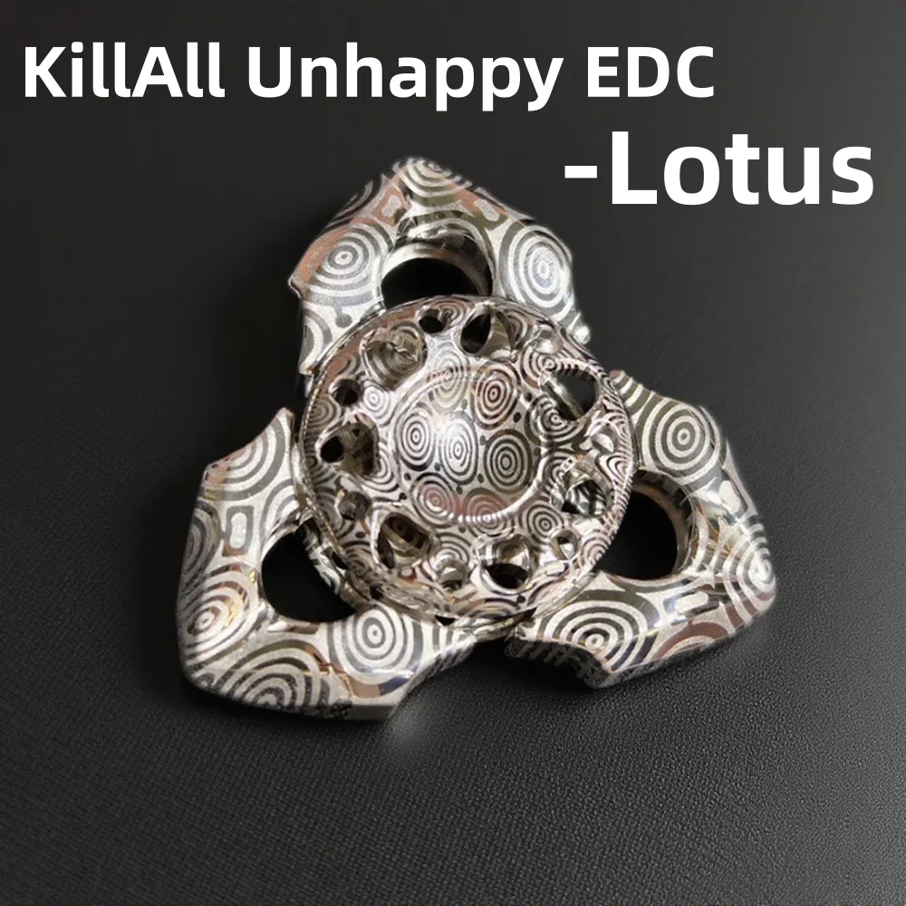 KillAll Unhappy EDC Fidget Spinner Anxiety Relief Gadgets Three-Bladed Fidget Spinner Stress Relief Toy For Adults