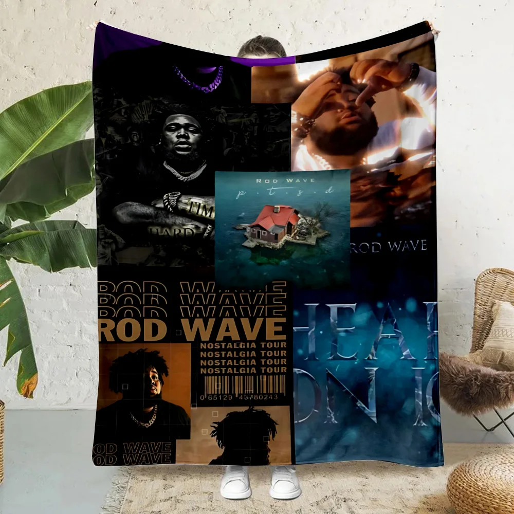 Rapper Rod Wave Pop Singer Printed Blanket Picnic Blankets Warm Blanket Soft and Comfortable Blanket Home Travel Birthday Gift image 3