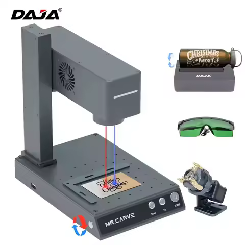 DAJA M4 Fiber Laser Engraving Machine Jewelry Gold Silver Brass Fiber Laser Marker Ring Necklace Nameplate Laser Engraver