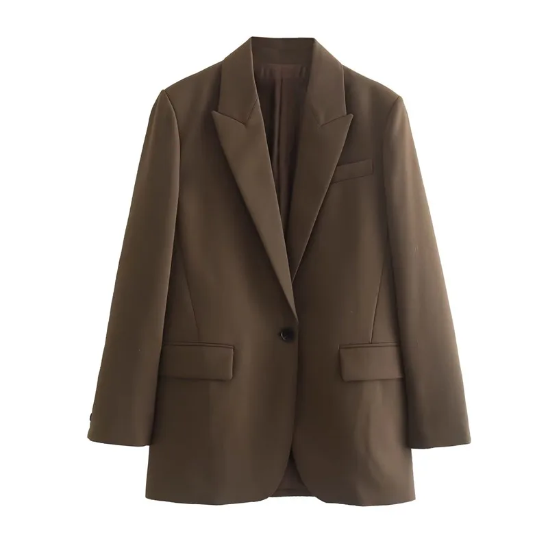 

Loose Women's Suit Jaet Autumn New Sle ket Decorated Casual Faion Outerwear for Ladies 276248 737