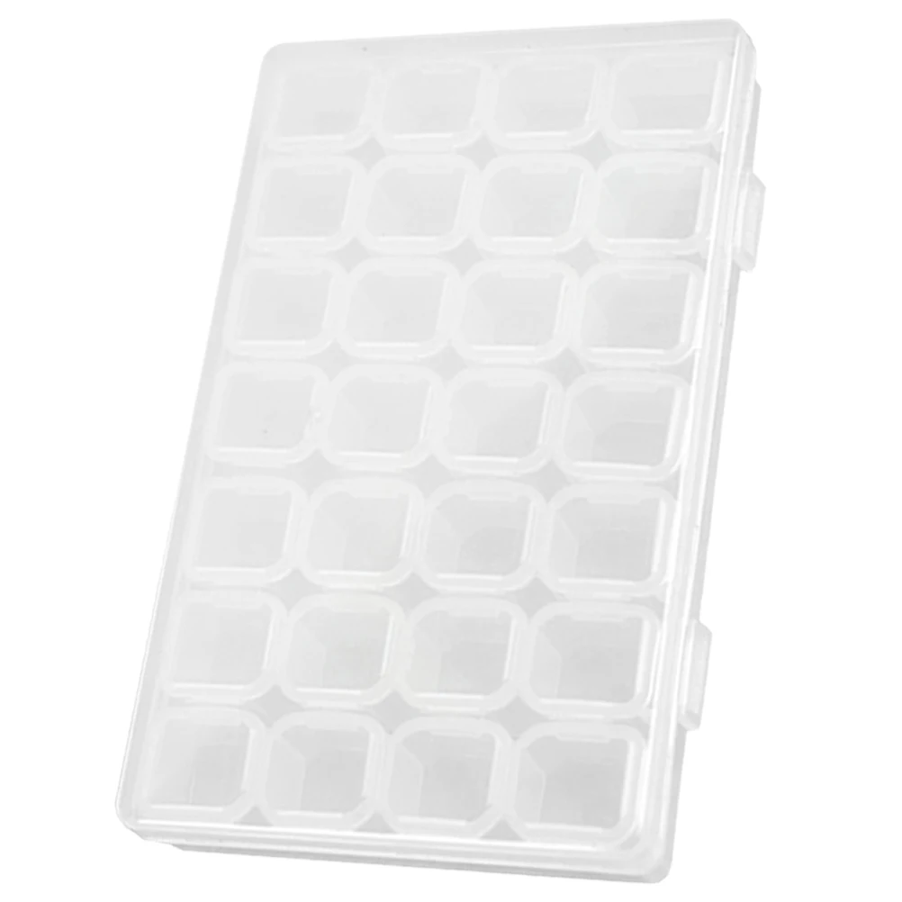 

Clear Jewelry Storage Transparent Organizer Earring Holder Anti-Oxidation Small Manicure Box Travel Nail Accessories Plastic