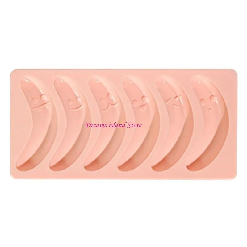 6 Cavity Banana Eggs Silicone Mold Baby Complementary Homemade- Diy Ham- Sausage Baking Mold HX6C