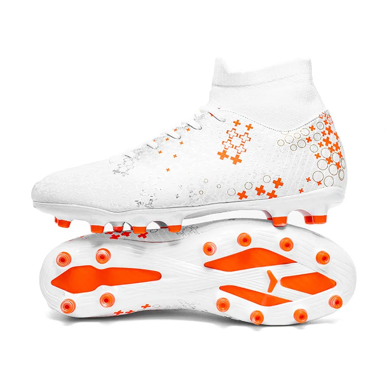 New High-top Football Shoes Men Artificial Turf Boot Women AG Long Nails Sneaker TF Broken Nails Children's Soccer Cleats