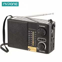 AM FM SW Emergency Radio Battery Powered Solar Emergency Radio LED Flashlight Solar Weather Radio Multi Band for Outdoor Camping