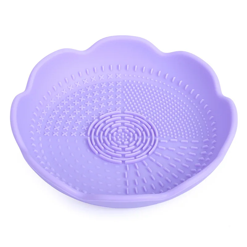 Silicone Petal Makeup Tools Cleaning Bowl Powder Puff Beauty Tools Cleaning Plate Makeup Brushes Mask Bowl