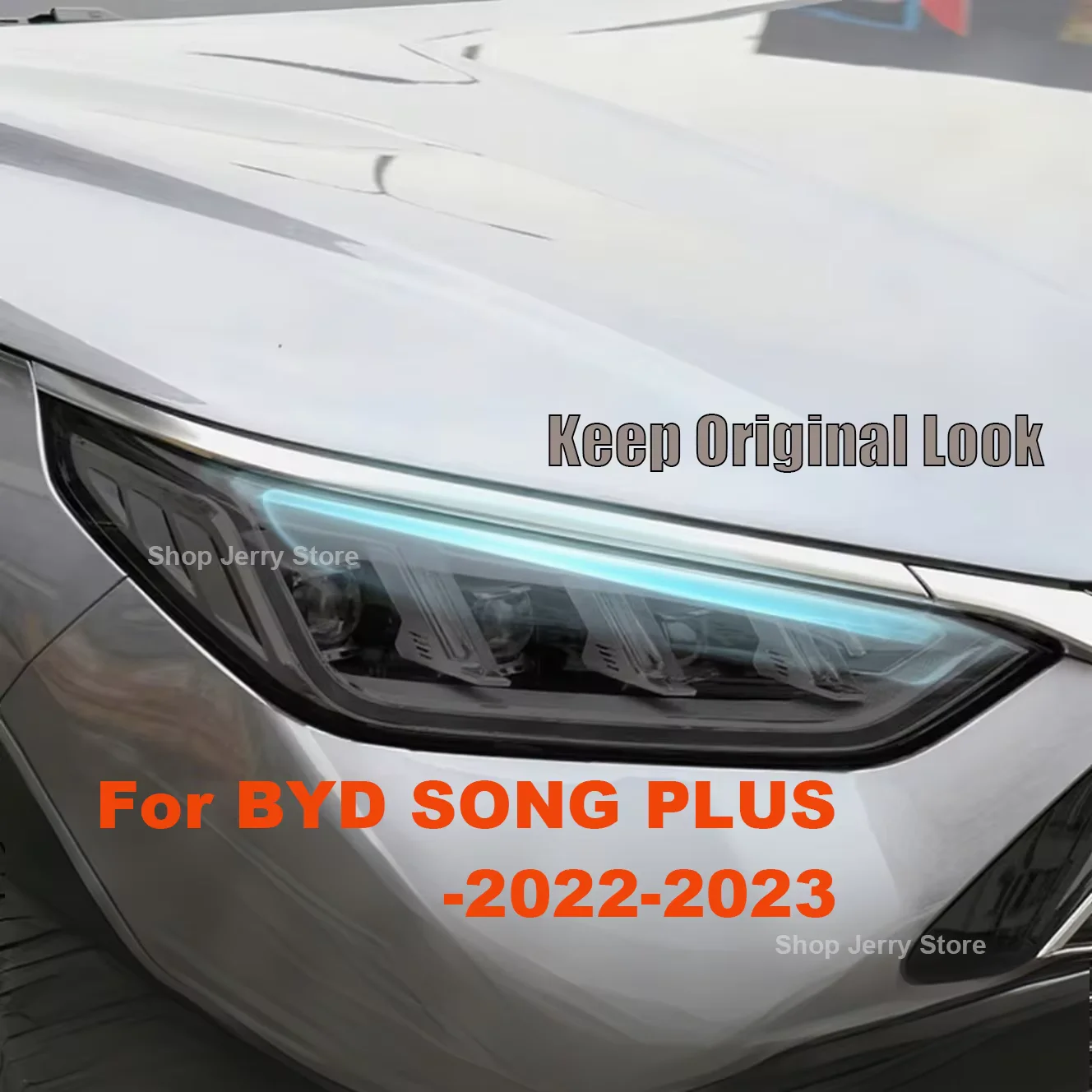 

For BYD SONG PLUS-2022-2023 Car Headlight Protective Film Headlamp Clear PPF Anti Scratch Vinyl Protection Kit to Keep Original