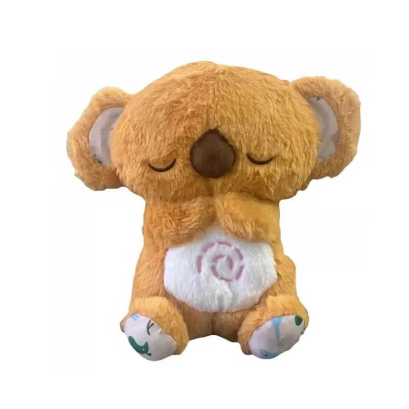 التنفس كوالا مع صوت خفيف الطفل النوم و زميل اللعب كوالا الموسيقية محشوة ألعاب من نسيج مخملي الوليد الحسية مريحة هدايا الطفل #6