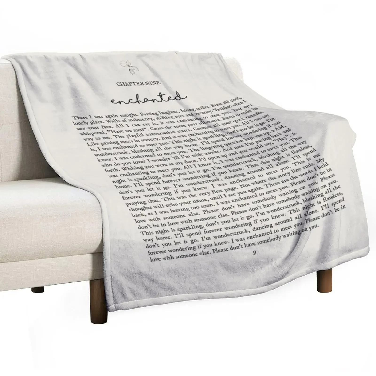 Enchanted Lyrics Throw Blanket For Sofa Thin Personalized Gift Blankets