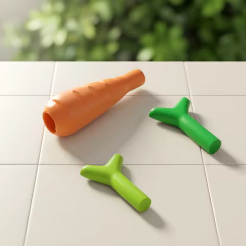 50pcs Wortel Met Groene Bladeren Bouwsteen Moc Onderdelen Baksteen Speelgoed Voor Konijn Tuinen Grasland Compatibel 33172 33183