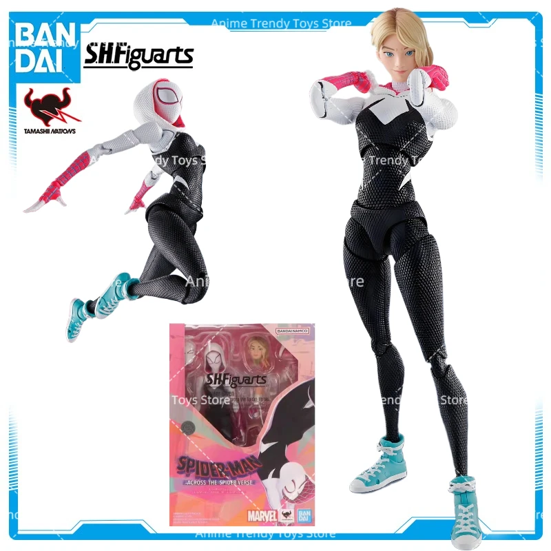 

В наличии оригинальная экшн-модель BANDAI Человек-паук Гвен Стейси S.H.Figuarts аниме-фигурка коллекция игрушек подарок WY