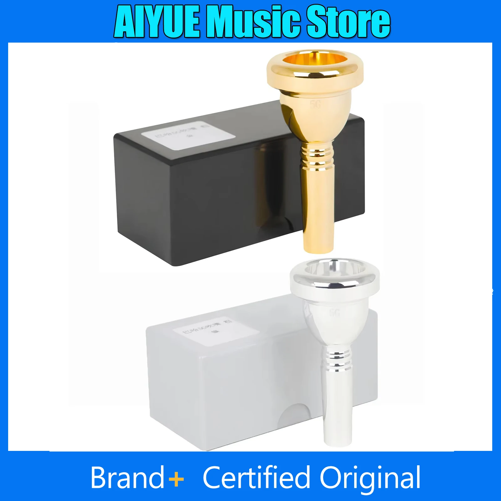 

Мундштук для тенор-тромбона Bach 12,7 мм, золотой/серебряный, большой, для духовых инструментов, запасные части