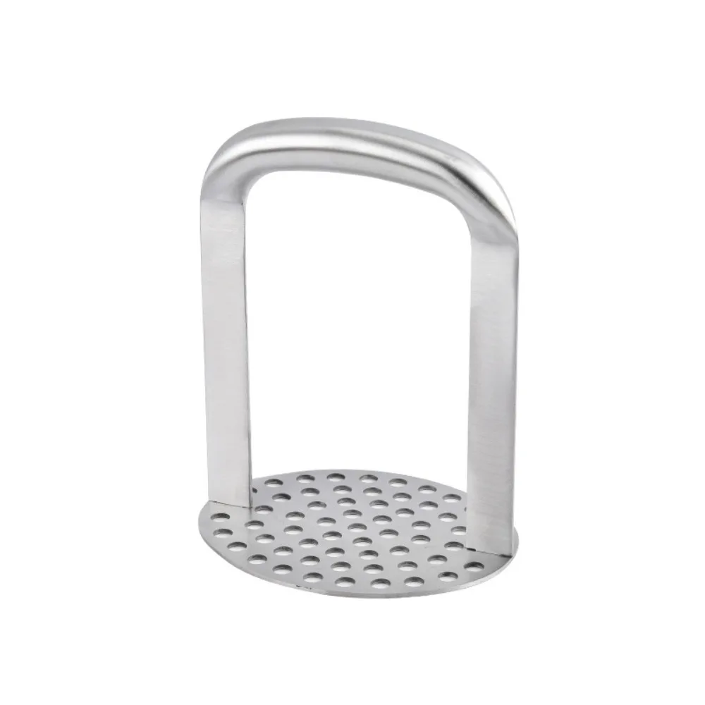 Stainless Steel Potato Masher Manual Ergonomic Handle Food Smasher Non-slip Horizontal Handle Potatoes Mud Pressed Pusher