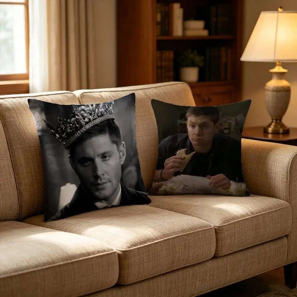 

S-Supernatural Dean W-Winchester Pillow Case Pattern Printed Pillowcase For Living Room Sofa Cushion Cover