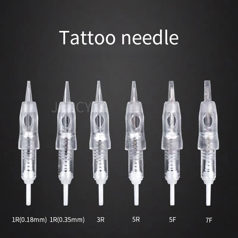 20/50Pcs Tattoo Cartridge Naalden Schroef Naalden Voor Semi Permanente Make-Up Microblading Machine Voor Wenkbrauw Lip Micropigmentation