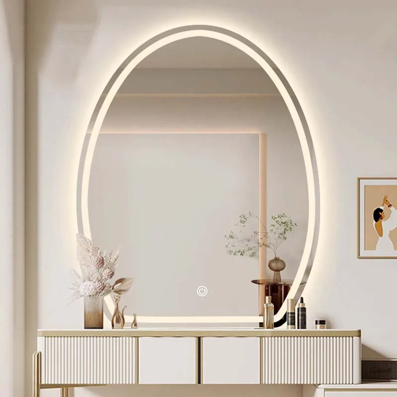 Bedroom Wall Mirror Light Makeup Aesthetic Living Room Modern Mirror Luxury Design Espejo Decorativo Pared Home Decoration