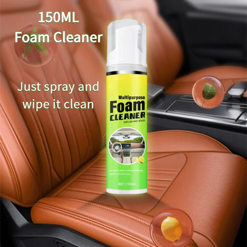 

Многофункциональный автомобильный пенный очиститель для кожаного тканого полотна для удаления внутренних пятен на сиденье Спрей-инструмент для очистки дома