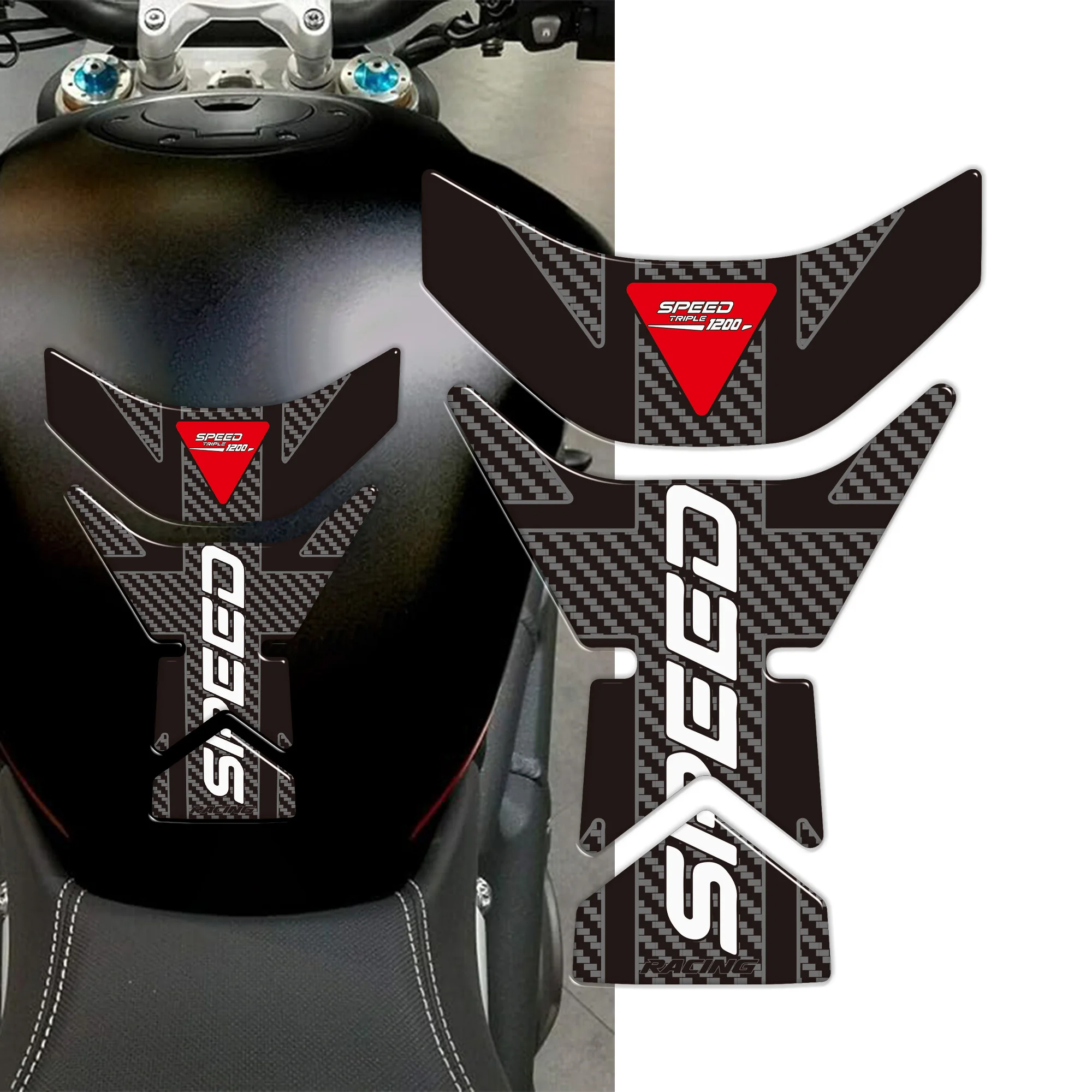 3D Gel Protectors on The Motorcycle Tank Side That are Compatible with  Speed Triple 1200 RS