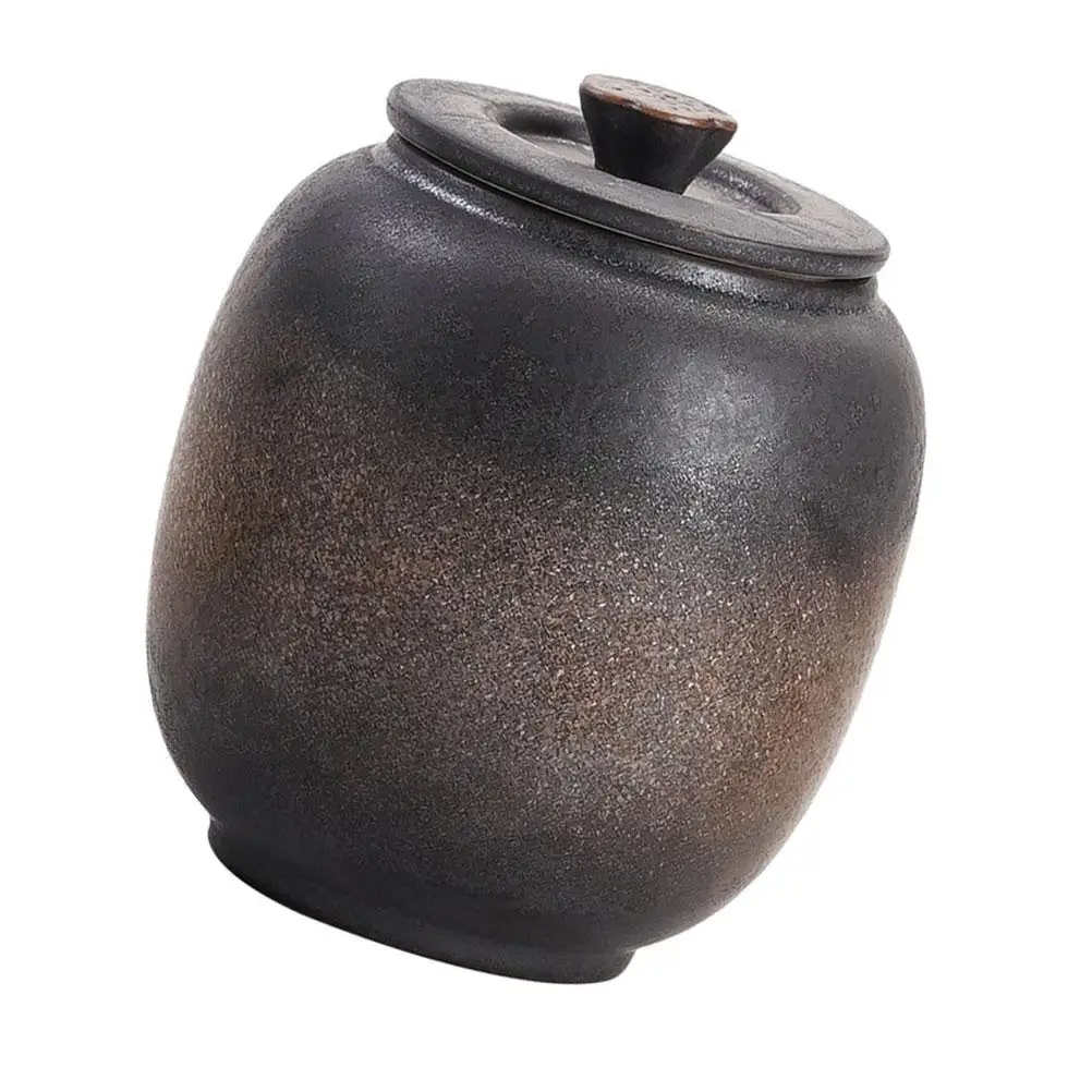 

Tea Organizer Large Desktop Decorate Waterproof Container Sealing Sugar Ceramics Canister Loose Jar Sealed Storage Tank