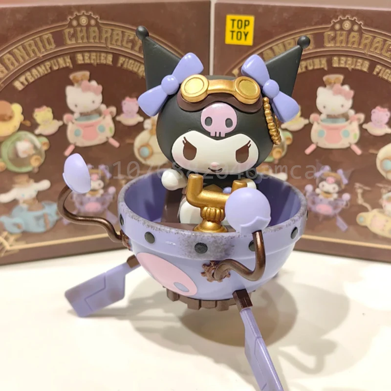 Kuromi Blind Box Anime Sanrio Family Steampunk Series Anime Figure Kawaii Decor Mystery Box Guess Bag Girl Surprise Gift Toys