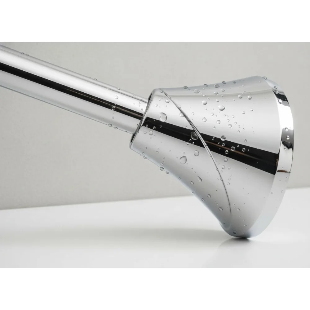 

Curved Adjustable Spring Tension No Drill Shower Curtain Rod, Chrome Finish for Bathroom Space Saving